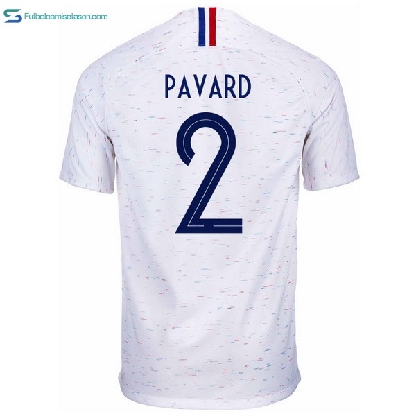 Camiseta Francia 2ª Pavard 2018 Blanco